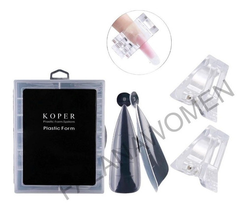 Moldes Dual System Para Polygel Stiletto+ Pinza Para Polygel