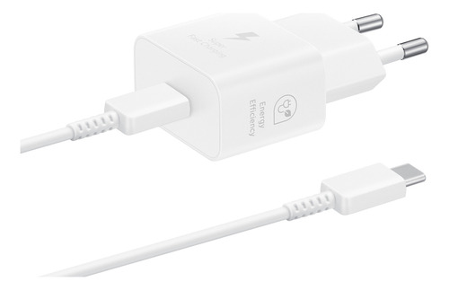 Cargador Samsung Ep-t2510 Tipo C A C 25w De Pared Con Cable Carga Super Rápida (depende Del Dispositivo A Cargar) Blanco