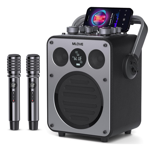 Máquina De Karaoke Mlove Con Bluetooth Y Micrófono Inalámbri