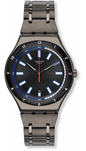 Relojes Swatch Reloj Smokeygator Para Hombre Pulsera Color de la malla Gris Color del bisel Negro Color del fondo Negro