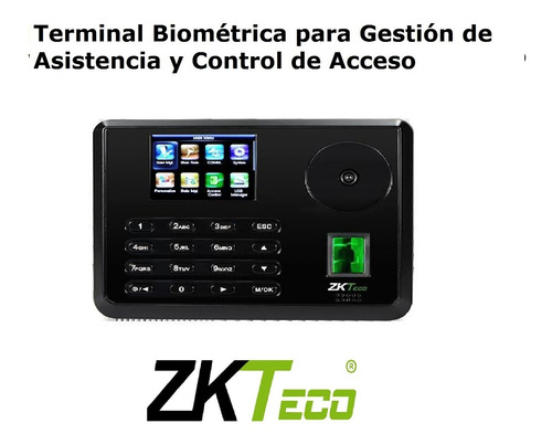 Terminal Biométrica Asistencia Acceso Palma Huella Zkteco