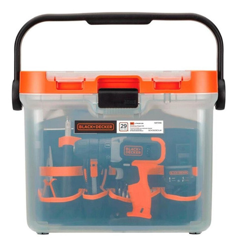 Kit Casa Black+decker Paraf/furad Impacto C/ 29 Acessórios