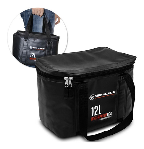 Bolsa Térmica 12 Litros Musculação Fitnes Viagem Shutt Preta