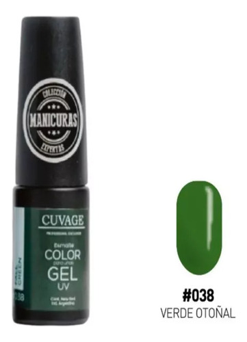 Cuvage Esmalte Semipermanente Color Gel Uv/ Led 6ml Color 038-Fall Green