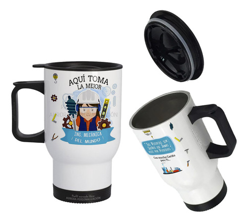 Mug Vaso Termico Viajero Para Carro Mejor Ing Mecanica