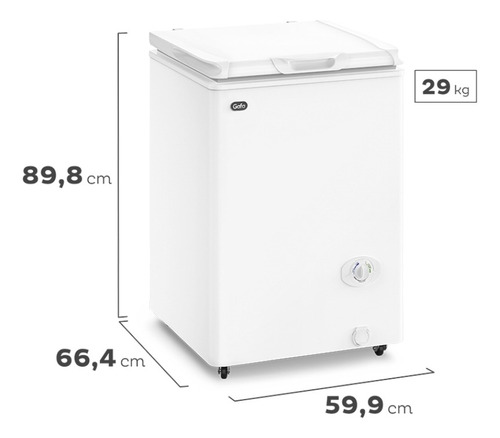 Imagen 2 de 2 de Freezer Horizontal Inverter Fghi100b-s Gafa