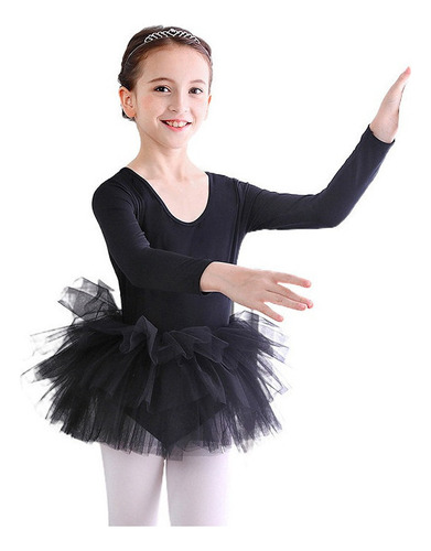 Vestido De Baile De Una Pieza Para Niñas, Vestido De Ballet