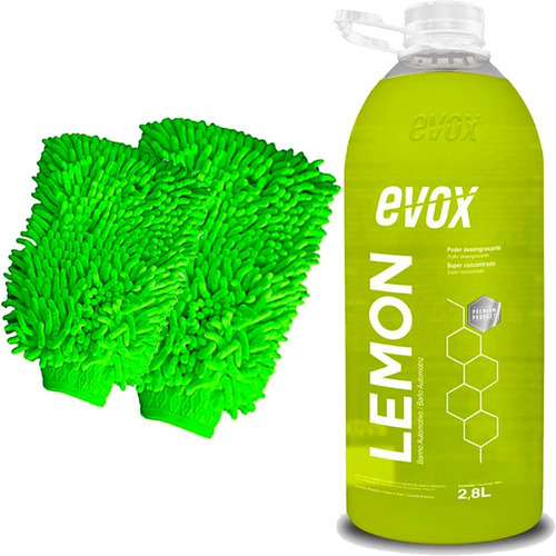 Shampoo Automotivo Evox Lemon 2.8l Desengraxante + Luvas