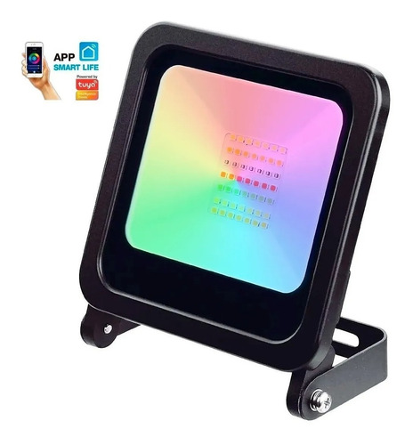 Reflector Led Smart Rgb + W 20w Wifi Ext. 220v Tbcin Sbn020t