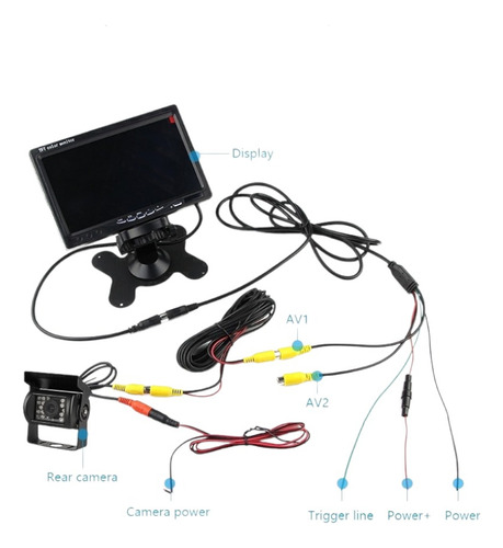 Kit De Retroceso Para Camión 12v A 24v - Camara Y Pantalla