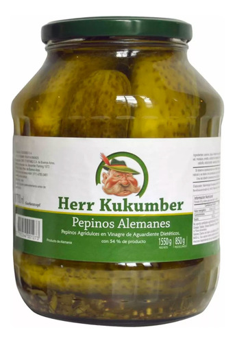 Pepinos Agridulces Herr Kukumber 1700 Ml