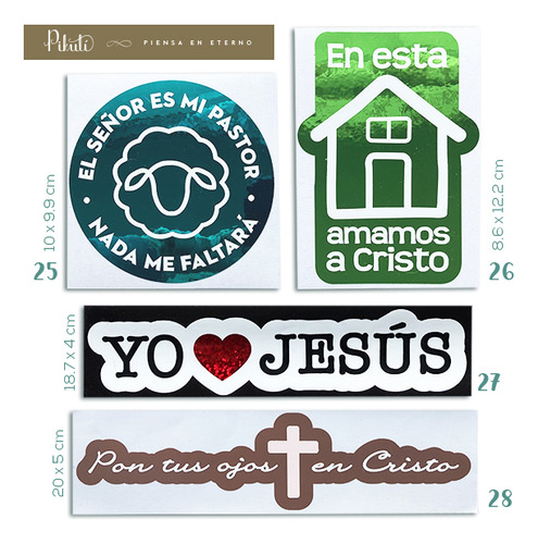 10 Calcomanías Con Mensajes Cristianos Pikutí