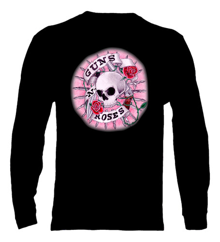 Polera Manga Larga Guns N' Roses - Ver 24 - Logo