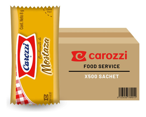 Mostaza Sachet Carozzi X500 - 8gr C/u