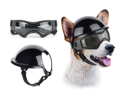 Óculos Pequenos E Médios Para Cães, Capacete De Motocicleta
