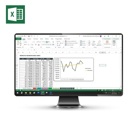 Planeación De La Demanda Pronósticos (plantilla Excel)