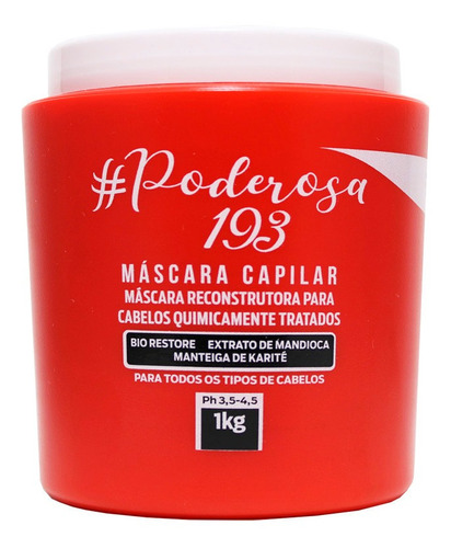 Máscara 193 Poderosa Tróia Hair 1kg