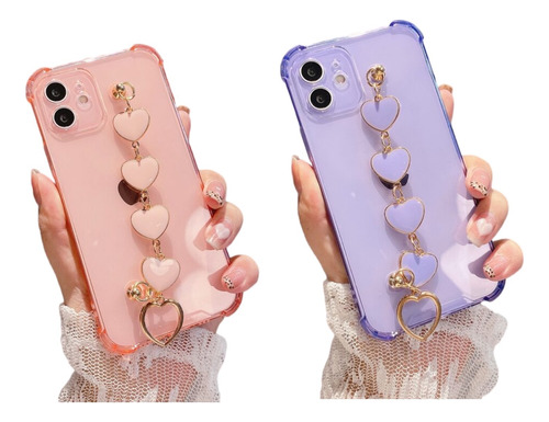 2 Fundas Case Para iPhone Con Correa Tira De Mano