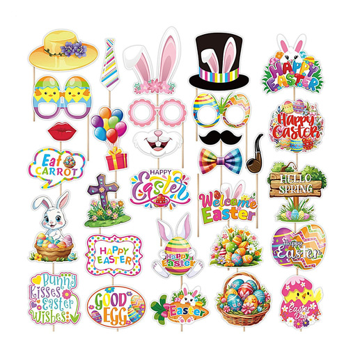 Decorações De Cabine De Fotos De Páscoa Conjunto De Adereços