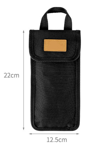Contenedor De Clavijas Para Acampar, Bolsa Negro 22cmx12.5cm