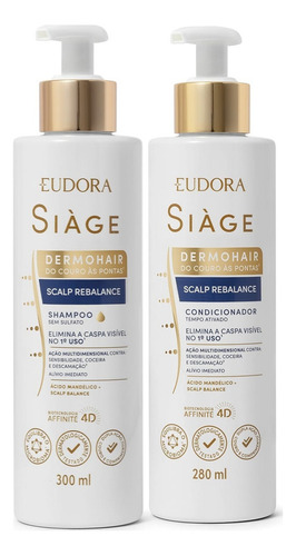 Kit Shampoo E Condicionador Eudora Siàge Anticaspa Dermo