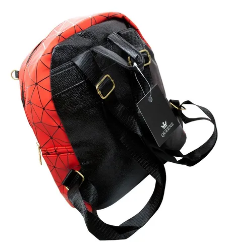 Queens Mochila De Mujer Chica Urbana Con Cartuchera Mo01 Color Rojo Qv19336