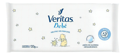 Jabón Veritas De Glicerina Para Bebes 120g C/u X3