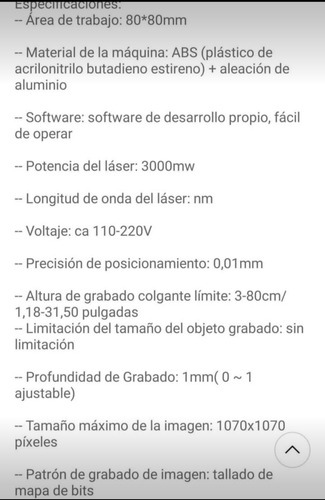 Grabador Laser Cnc 80mmx80mm 3w