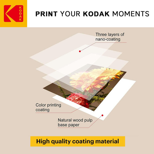 Papel Fotográfico Kodak Vivid 4x6, 100 Hojas, 230 G/m2, 11,9