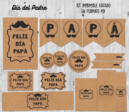 Kit Imprimible Día Del Padre Pdf Listo Para Imprimir!