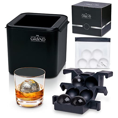 7grand Premium Clear Ice Ball Maker - Molde De Hielo Transpa