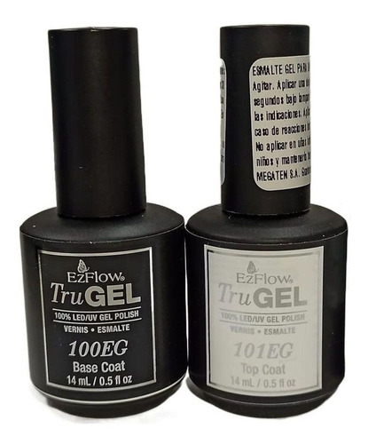 Ezflow Trugel Base Y Top Coat Esmalte Semi Permanente Gel