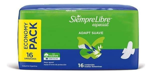 Siempre Libre Toallitas Femeninas Adapt Especial X16u C/alas