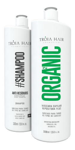 Imagem 2 de 7 de Progressiva Organica Troia Hair 2 X 1000ml - 100% Original