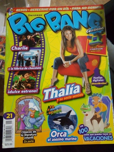 Thalia En Portada De Revista Universo Big Bang Año-2005