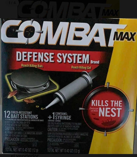 Combat Max  Para Chiripas  (12 Estaciones Y Jeringa)