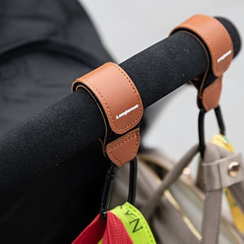 Ganchos Cochecito Bebé 4-pack, Universal, Negro/marrón