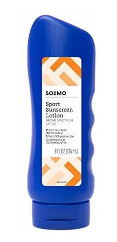 Marca - Solimo Sport Sunscreen Lotion, Spf 30 De Amplio Espe