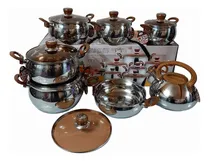 Comprar Juego De Ollas Manzanita Valeska Acero Inoxidable 13 Pcs