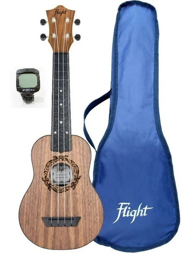 Ukelele Soprano Con Funda Y Afinador Flight Tus50 