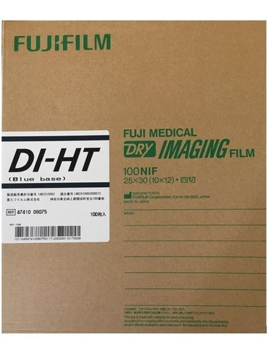 Placa/pelicula Radiografica Fujifilm Di-ht 10x12 (25x30)