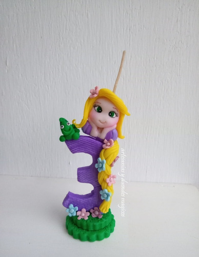 Vela Princesa Rapunzel En Porcelana Fria