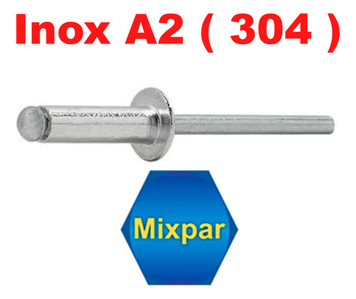 Rebite Pop Repuxo Inox A2 508 (4.8 X 8) C/ 50 Unidades