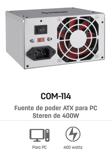 Fuente De Poder Atx Para Pc Steren De 400w
