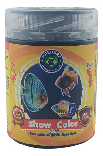 Ração Para Peixes Show Color Bits 1,5mm 454g Maramar