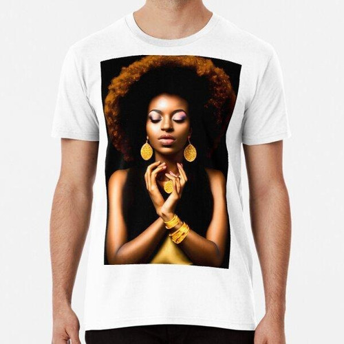 Remera Arte De La Reina Africana Algodon Premium