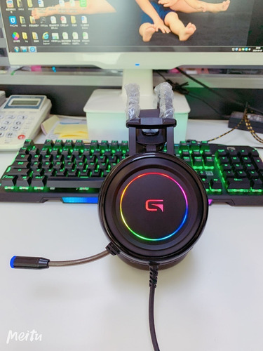 Imagen 6 de 10 de Headset Gamer Wayra Microfono Auricular Led Gh7x Ps4 Pc 7.1
