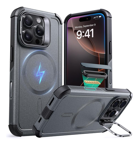 Funda De Teléfono Esr Para iPhone 16 Pro Con Soporte De 7 M Drop Protect Gr