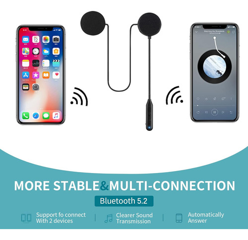 Auriculares Bluetooth 5.2 Para Motocicleta Con Micrófono