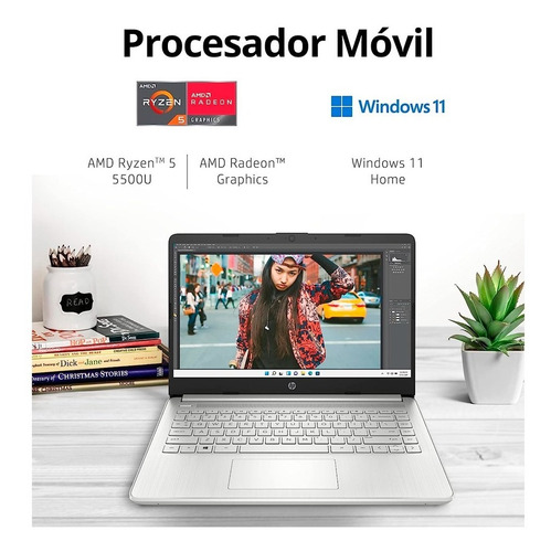 Imagen 4 de 7 de Notebook Hp Amd Ryzen 5 5500u 8gb 256b Ssd Fullhd Windows 11